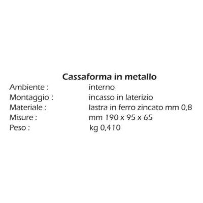 823CF CASSAFORMA O CONTROCASSA PER INCASSO APPLIQUE 823 DI ISYLUCE PER MURATURA ISYLUCE - Cristalensi Shop Online