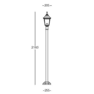 MARTE PALETTO CON LANTERNA H191 CM IN POLIMERO BIANCO VERDE O NERO Framon Augenti - Cristalensi Shop Online