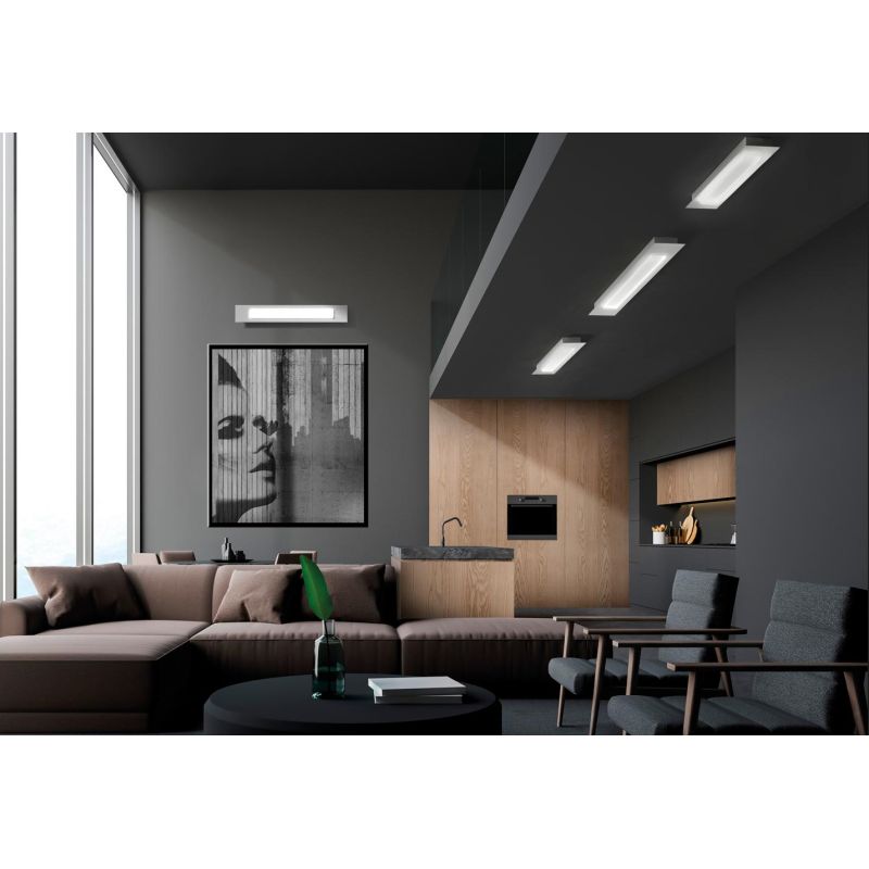 PIXEL R70X12 PLAFONIERA RETTANGOLARE SOTTILE 70X12 CM LED 23W CORNICE IN 14 COLORI MODERNA PROMOINGROSS - Cristalensi Shop Onlin