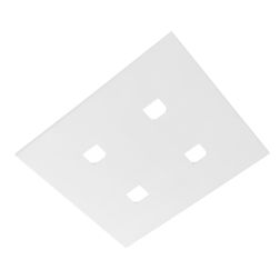 SPARTA PLAFONIERA QUADRATA CM 50X50 MODERNA IN 14 COLORI CON LAMPADINE 4xGX53 PROMOINGROSS - Cristalensi Shop Online