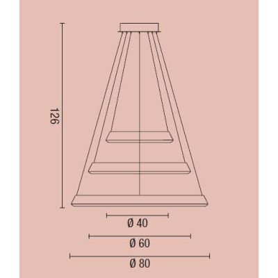 2051 LAMPADARIO SOSPENSIONE 3 ANELLI LED 102W COLORE SABBIA O BIANCO DI AFFRALUX ANELLIDIODI AFFRALUX - Cristalensi Shop Online