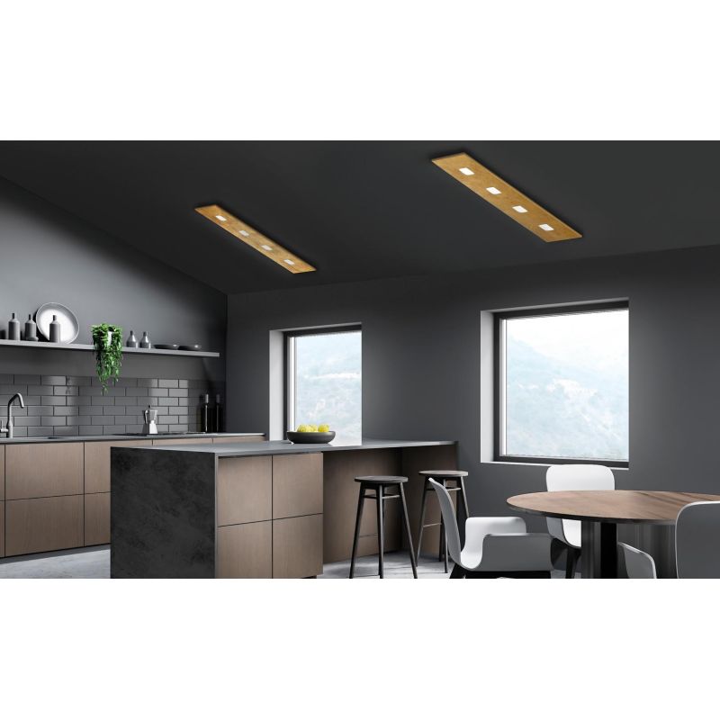 SPARTA PLAFONIERA RETTANGOLARE CM 70X20 MODERNA 14 COLORI LAMPADINE 4xGX53 PROMOINGROSS - Cristalensi Shop Online
