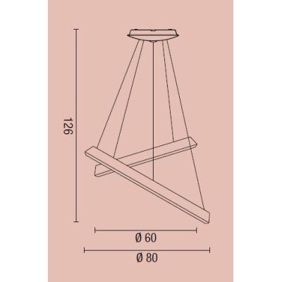 2052 ANELLI DIODI DOPPIA COLORE SABBIA O BIANCO LED 82W 3200K MODERNA DI AFFRALUX AFFRALUX - Cristalensi Shop Online