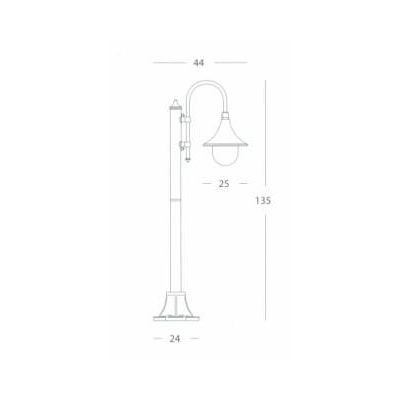 LAMPARA PALETTO PER ESTERNO RUGGINE O NERO ALTEZZA 135 CM DI SOVIL Sovil - Cristalensi Shop Online