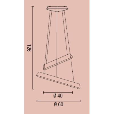 2053 DOPPIO ANELLO DIAMETRO 60-40 LED 54W COLORE SABBIA O BIANCO MODERNO AFFRALUX AFFRALUX - Cristalensi Shop Online