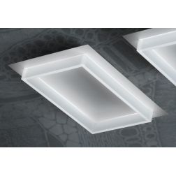SQUARE R50 PLAFONIERA RETTANGOLARE 14 COLORI CM 50X35 LED INTEGRATO 36W MODERNA DI PROMOINGROSS PROMOINGROSS - Cristalensi Shop