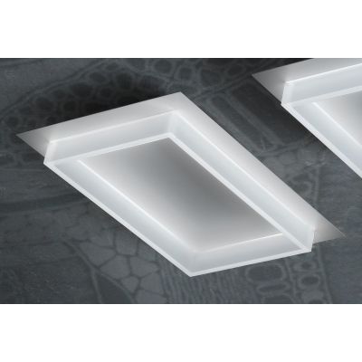 SQUARE R50 PLAFONIERA RETTANGOLARE 14 COLORI CM 50X35 LED INTEGRATO 36W MODERNA DI PROMOINGROSS PROMOINGROSS - Cristalensi Shop