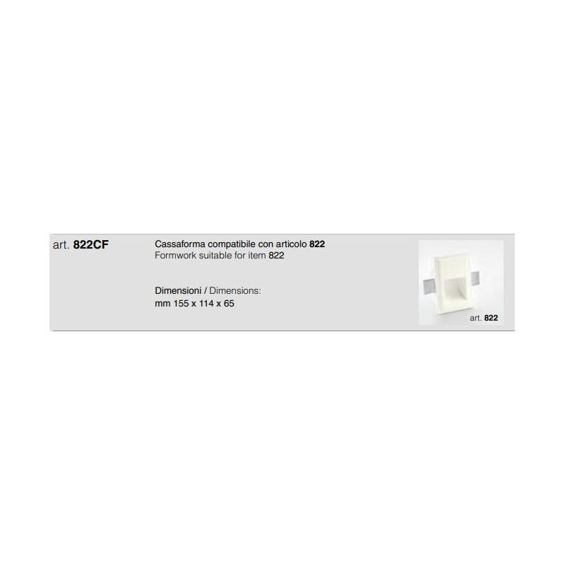822CF CASSAFORMA O CONTROCASSA PER INCASSO GESSO 822 DI ISYLUCE PER MURATURA ISYLUCE - Cristalensi Shop Online