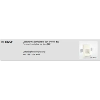 822CF CASSAFORMA O CONTROCASSA PER INCASSO GESSO 822 DI ISYLUCE PER MURATURA ISYLUCE - Cristalensi Shop Online