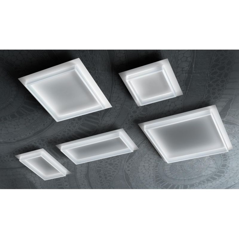 SQUARE R70 PLAFONIERA RETTANGOLARE 14 COLORI CM 70X35 LED INTEGRATO 40W MODERNA CON SWITCH PROMOINGROSS - Cristalensi Shop Onlin