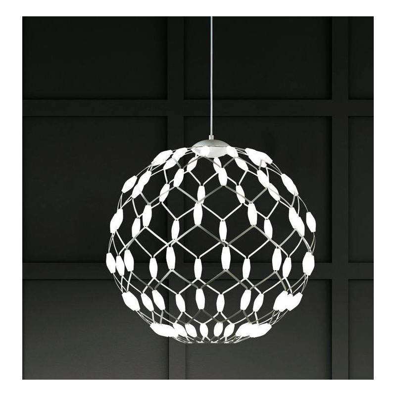 WELL S40 LAMPADARIO SOSPENSIONE DIAMETRO 40 CM LED 36W DIMMERABILE MODERNO BIANCO PROMOINGROSS - Cristalensi Shop Online