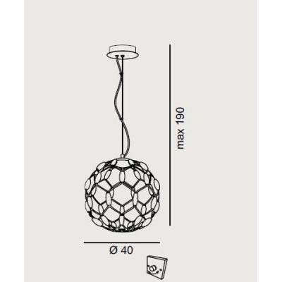 WELL S40 LAMPADARIO SOSPENSIONE DIAMETRO 40 CM LED 36W DIMMERABILE MODERNO BIANCO PROMOINGROSS - Cristalensi Shop Online