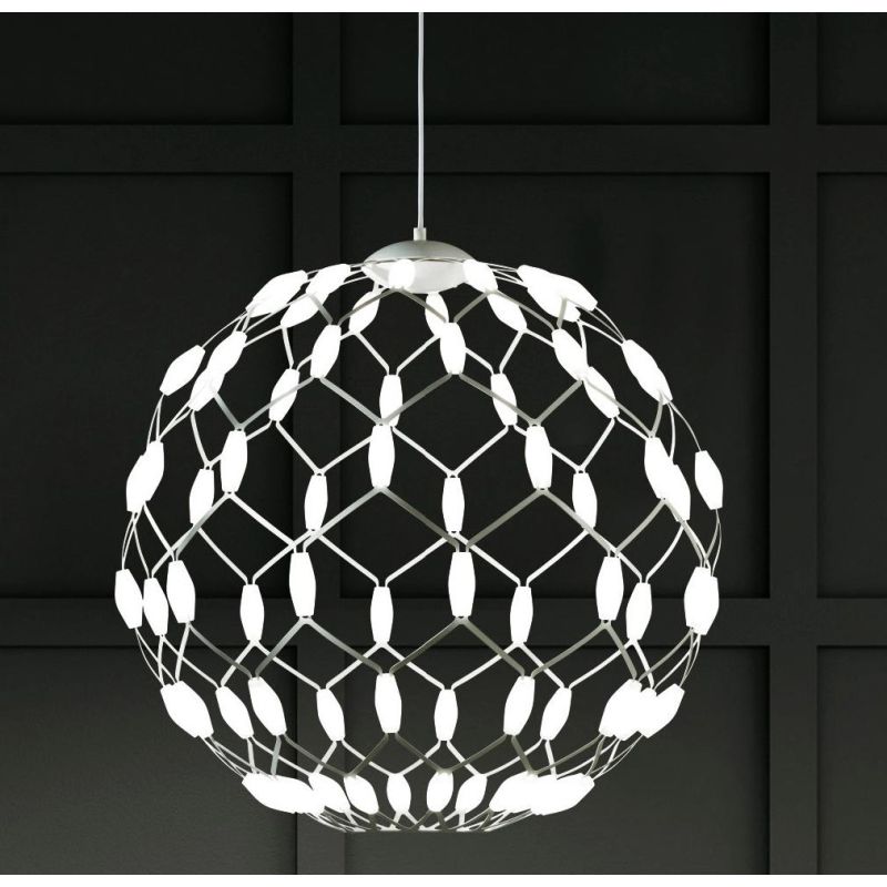 WELL S60 LAMPADARIO SOSPENSIONE DIAMETRO 60 CM LED 72W DIMMERABILE MODERNO BIANCO PROMOINGROSS - Cristalensi Shop Online