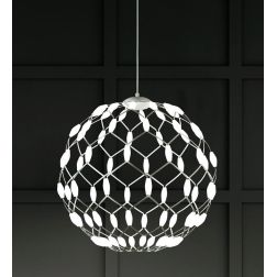 WELL S50 LAMPADARIO SOSPENSIONE DIAMETRO 50 CM LED 60W DIMMERABILE MODERNO BIANCO PROMOINGROSS - Cristalensi Shop Online