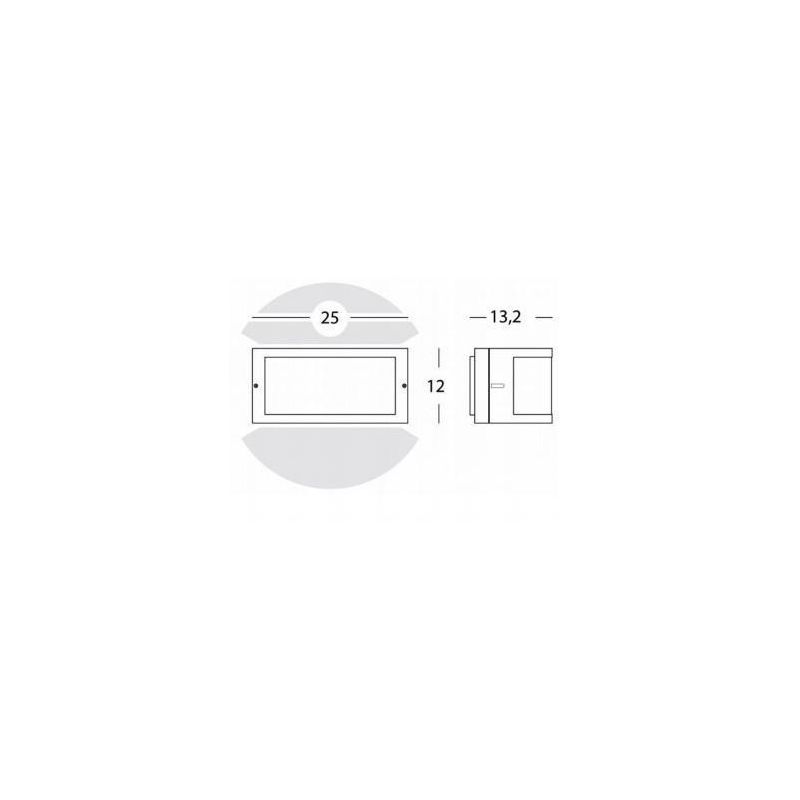 UMBE APPLIQUE ESTERNO IP54 DI COLORE BIANCO CORTEN ANTRACITE O GRIGIO ALLUMINIO Sovil - Cristalensi Shop Online