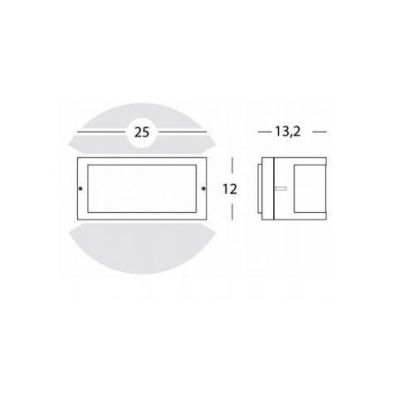 UMBE APPLIQUE ESTERNO IP54 DI COLORE BIANCO CORTEN ANTRACITE O GRIGIO ALLUMINIO Sovil - Cristalensi Shop Online