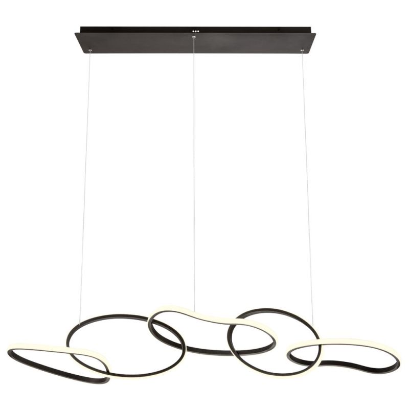 BIAS SOSPENSIONE MODERNA LED 120W DIMMERABILE NERA,BIANCA O ORO LARGHEZZA CM 150 Redo Group - Cristalensi Shop Online