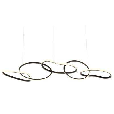 BIAS SOSPENSIONE MODERNA LED 120W DIMMERABILE NERA,BIANCA O ORO LARGHEZZA CM 150 Redo Group - Cristalensi Shop Online