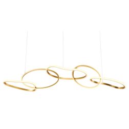 BIAS SOSPENSIONE MODERNA LED 120W DIMMERABILE NERA,BIANCA O ORO LARGHEZZA CM 150 Redo Group - Cristalensi Shop Online 2