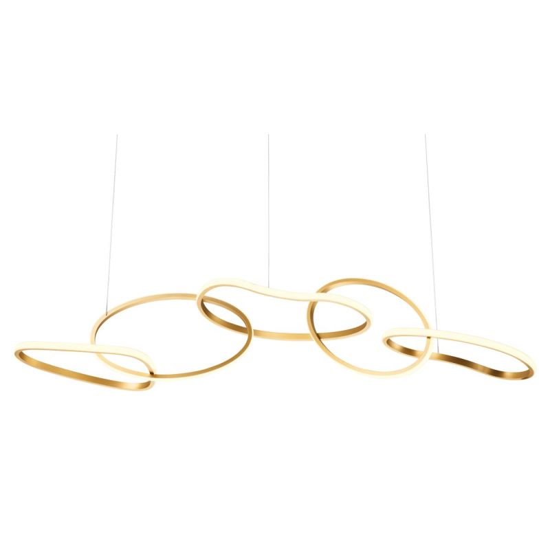BIAS SOSPENSIONE MODERNA LED 120W DIMMERABILE NERA,BIANCA O ORO LARGHEZZA CM 150 Redo Group - Cristalensi Shop Online