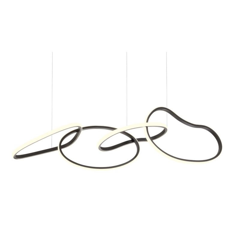 BIAS SOSPENSIONE MODERNA LED 90W LUCE 3000K NERA,ORO O BIANCA LARGHEZZA CM 120 Redo Group - Cristalensi Shop Online