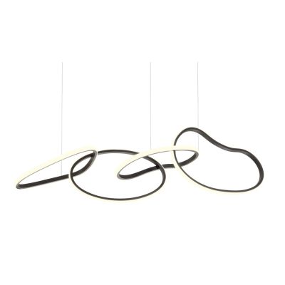 BIAS SOSPENSIONE MODERNA LED 90W LUCE 3000K NERA,ORO O BIANCA LARGHEZZA CM 120 Redo Group - Cristalensi Shop Online
