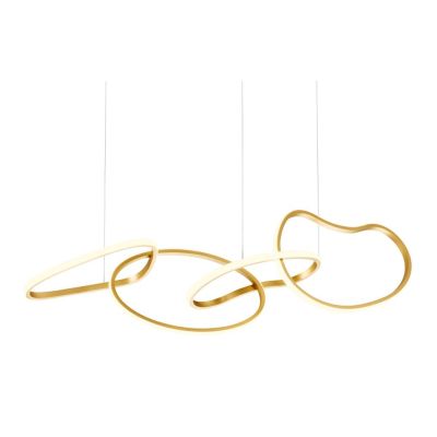BIAS SOSPENSIONE MODERNA LED 90W LUCE 3000K NERA,ORO O BIANCA LARGHEZZA CM 120 Redo Group - Cristalensi Shop Online