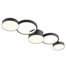 CRONOS PLAFONIERA MODERNA 5 CERCHI BRONZO,NERO O BIANCO LED 65W LUCE 3000K DIMMERABILE Redo Group - Cristalensi Shop Online 2