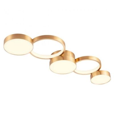 CRONOS PLAFONIERA MODERNA 5 CERCHI BRONZO,NERO O BIANCO LED 65W LUCE 3000K DIMMERABILE Redo Group - Cristalensi Shop Online