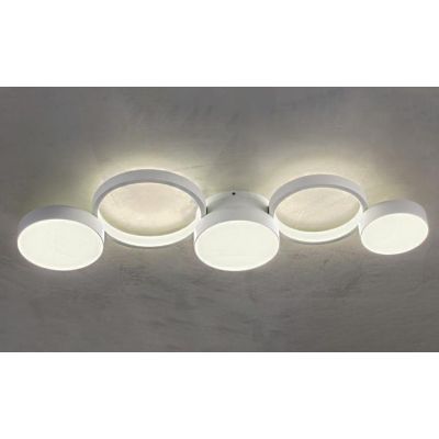 CRONOS PLAFONIERA MODERNA 5 CERCHI BRONZO,NERO O BIANCO LED 65W LUCE 3000K DIMMERABILE Redo Group - Cristalensi Shop Online