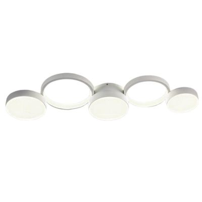 CRONOS PLAFONIERA MODERNA 5 CERCHI BRONZO,NERO O BIANCO LED 65W LUCE 3000K DIMMERABILE Redo Group - Cristalensi Shop Online