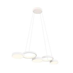 CRONOS SOSPENSIONE MODERNA 5 CERCHI BRONZO,NERA O BIANCA LED 65W LUCE 3000K DIMMERABILE Redo Group - Cristalensi Shop Online 2