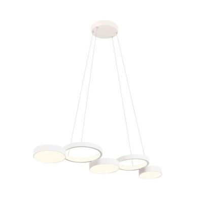 CRONOS SOSPENSIONE MODERNA 5 CERCHI BRONZO,NERA O BIANCA LED 65W LUCE 3000K DIMMERABILE Redo Group - Cristalensi Shop Online