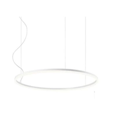 ORBIT SOSPENSIONE SINGOLA NERA,BIANCA O BRONZO CON ANELLO DI 80 CM LED 55W LUCE 3000K O 4000K DIMMERABILE Redo Group - Cristalen