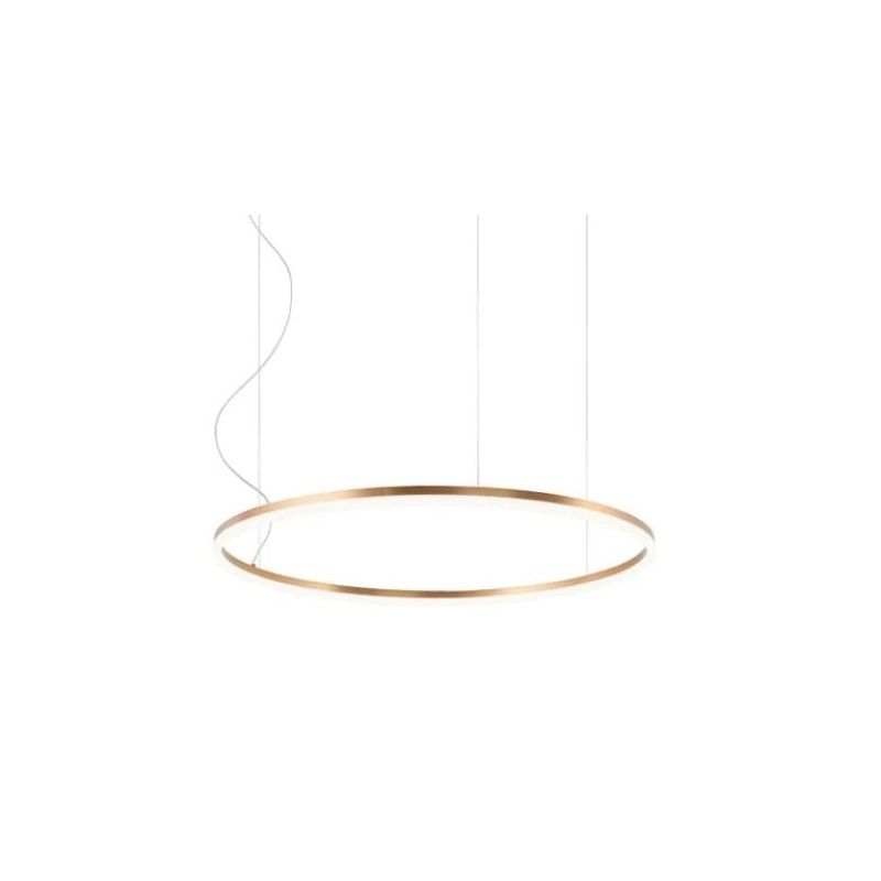 ORBIT SOSPENSIONE SINGOLA NERA,BIANCA O BRONZO CON ANELLO DI 80 CM LED 55W LUCE 3000K O 4000K DIMMERABILE Redo Group - Cristalen