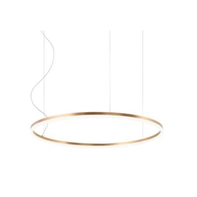 ORBIT SOSPENSIONE SINGOLA NERA,BIANCA O BRONZO CON ANELLO DI 80 CM LED 55W LUCE 3000K O 4000K DIMMERABILE Redo Group - Cristalen