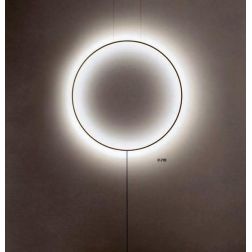 SLICK PIANTANA NERA O ORO CON ATTACCO A SOFFITTO LED 28W LUCE 3000K MODERNA H280 CM Redo Group - Cristalensi Shop Online