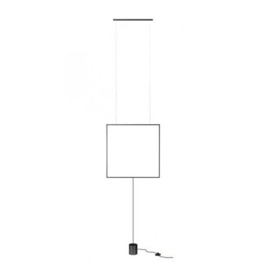 SLICK PIANTANA NERA O ORO QUADRATA ATTACCO A SOFFITTO LED 28W LUCE 3000K MODERNA H260 CM Redo Group - Cristalensi Shop Online