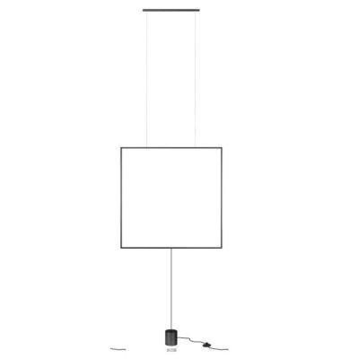 SLICK PIANTANA NERA O ORO QUADRATA ATTACCO A SOFFITTO LED 37W LUCE 3000K MODERNA H280 CM Redo Group - Cristalensi Shop Online