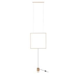 SLICK PIANTANA NERA O ORO QUADRATA ATTACCO A SOFFITTO LED 37W LUCE 3000K MODERNA H280 CM Redo Group - Cristalensi Shop Online 2