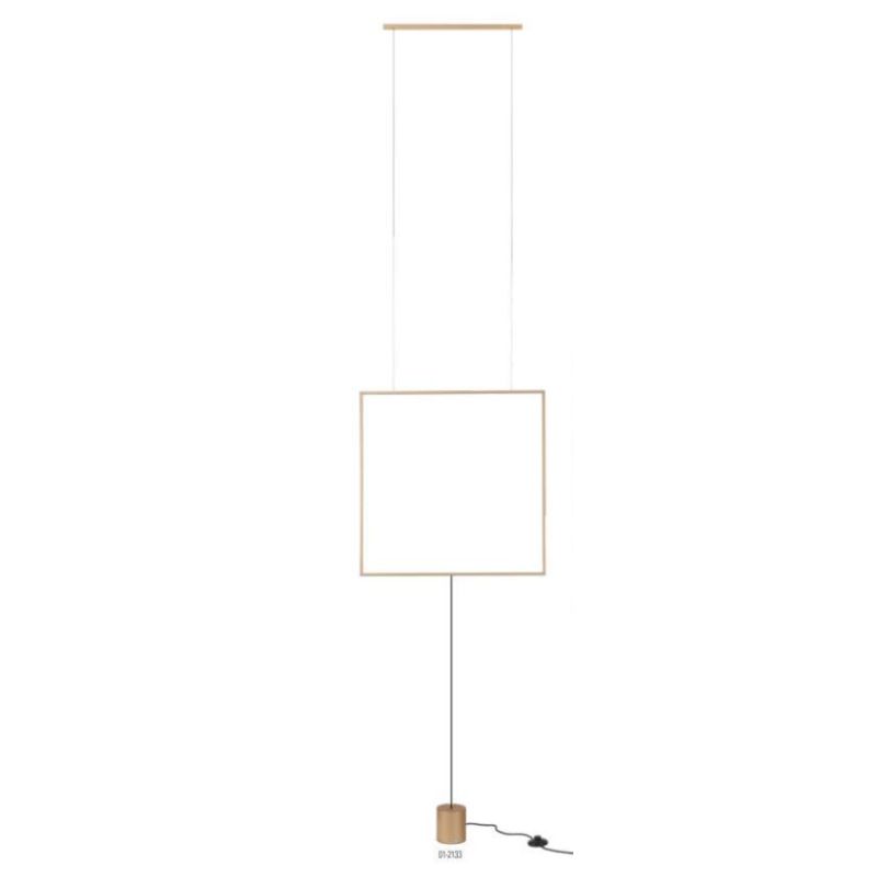 SLICK PIANTANA NERA O ORO QUADRATA ATTACCO A SOFFITTO LED 37W LUCE 3000K MODERNA H280 CM Redo Group - Cristalensi Shop Online