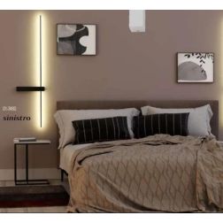 TANGENT APPLIQUE LINEARE NERA CON BASE SU LATO SINISTRO LED 14W LUCE 3000K H125 CM Redo Group - Cristalensi Shop Online 2