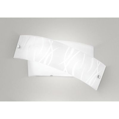 AGNESE LAMPADA DA PARETE IN VETRO DI GEA LUCE MISURA PICCOLA BIANCA GEA LUCE - Cristalensi Shop Online