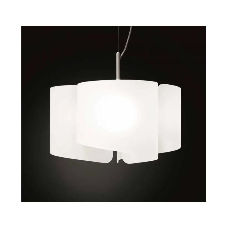 PAPIRO SOSPENSIONE SINGOLA IN VETRO DIAMETRO CM 50 IN 5 FINITURE Selene Illuminazione - Cristalensi Shop Online