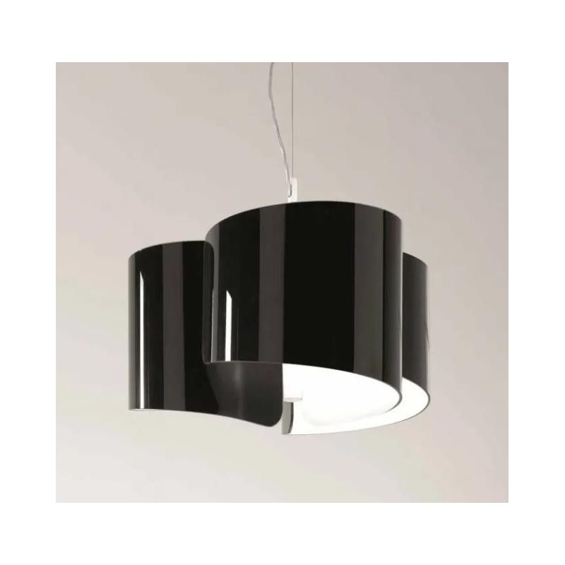 PAPIRO SOSPENSIONE SINGOLA IN VETRO DIAMETRO CM 50 IN 5 FINITURE Selene Illuminazione - Cristalensi Shop Online