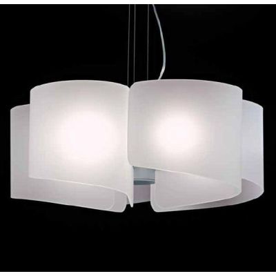 PAPIRO SOSPENSIONE SINGOLA IN VETRO DIAMETRO CM 65 IN 5 FINITURE COLORE Selene Illuminazione - Cristalensi Shop Online
