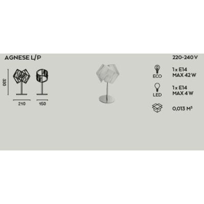 AGNESE LP ABAT JOUR CON VETRI BIANCHI MONTATURA CROMO LUCIDO MODERNA GEA LUCE - Cristalensi Shop Online