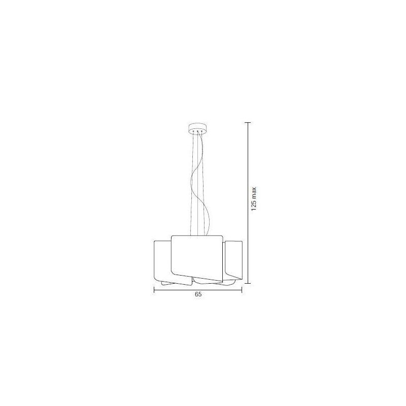 PAPIRO SOSPENSIONE SINGOLA IN VETRO DIAMETRO CM 65 IN 5 FINITURE COLORE Selene Illuminazione - Cristalensi Shop Online