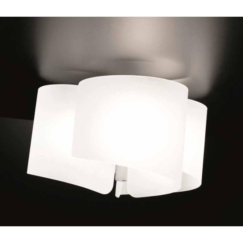 PAPIRO PLAFONIERA IN VETRO DIAMETRO CM 46 IN 5 FINITURE COLORE Selene Illuminazione - Cristalensi Shop Online