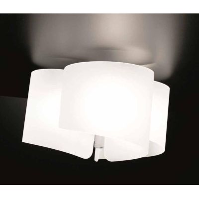 PAPIRO PLAFONIERA IN VETRO DIAMETRO CM 46 IN 5 FINITURE COLORE Selene Illuminazione - Cristalensi Shop Online